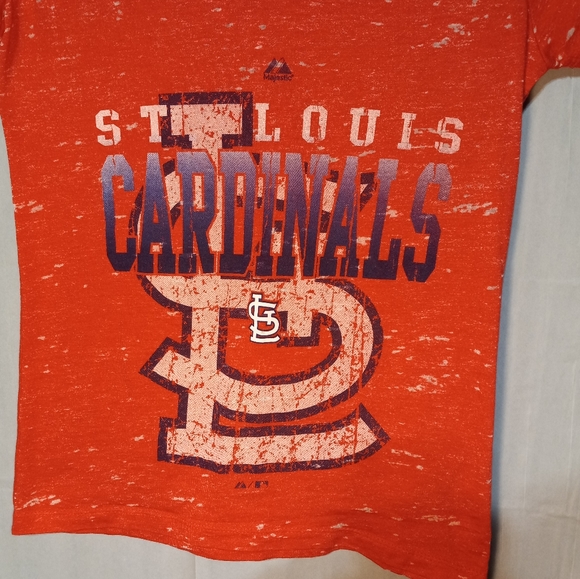 St Louis Cardinals EUC Women's SS T-shirt, Size Small, Red Marbled - Picture 3 of 5